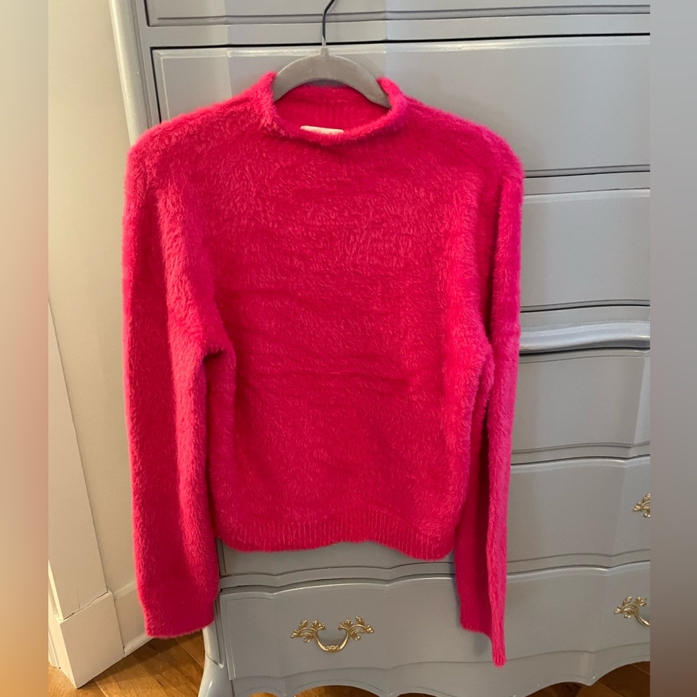 Pink fuzzy sweater